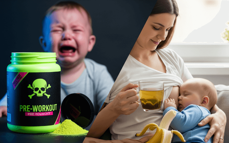 Coach explaining pre workout for nursing moms and breastfeeding safety