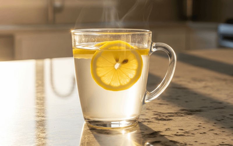 morning detox with lemon water as natural weight loss remedy for women