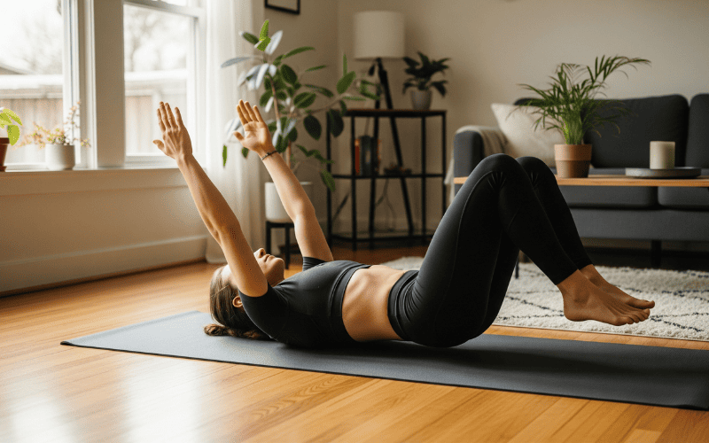 bird dog exercise for core workout for beginners at home